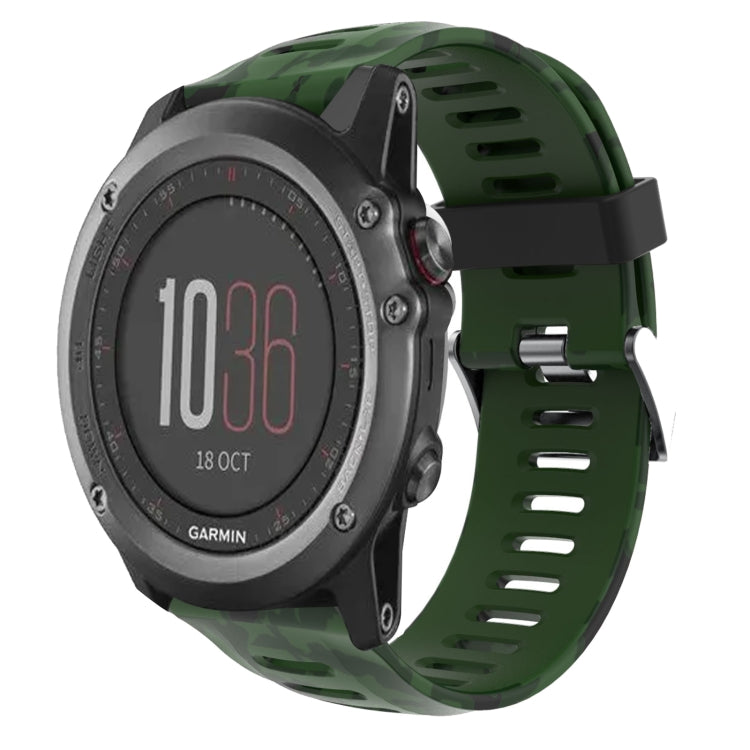 Cinturino in silicone stampato mimetico da 26 mm, For Garmin Fenix 5X Sapphire, For Garmin Fenix 5X Plus, For Garmin Fenix 3, For Garmin Fenix 3 HR
