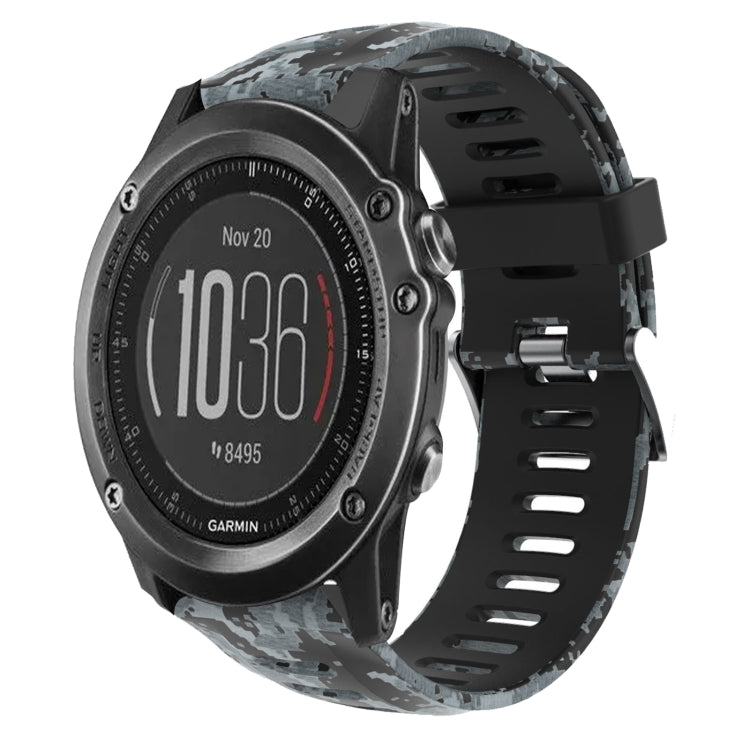Cinturino in silicone stampato mimetico da 26 mm, For Garmin Fenix 5X Sapphire, For Garmin Fenix 5X Plus, For Garmin Fenix 3, For Garmin Fenix 3 HR