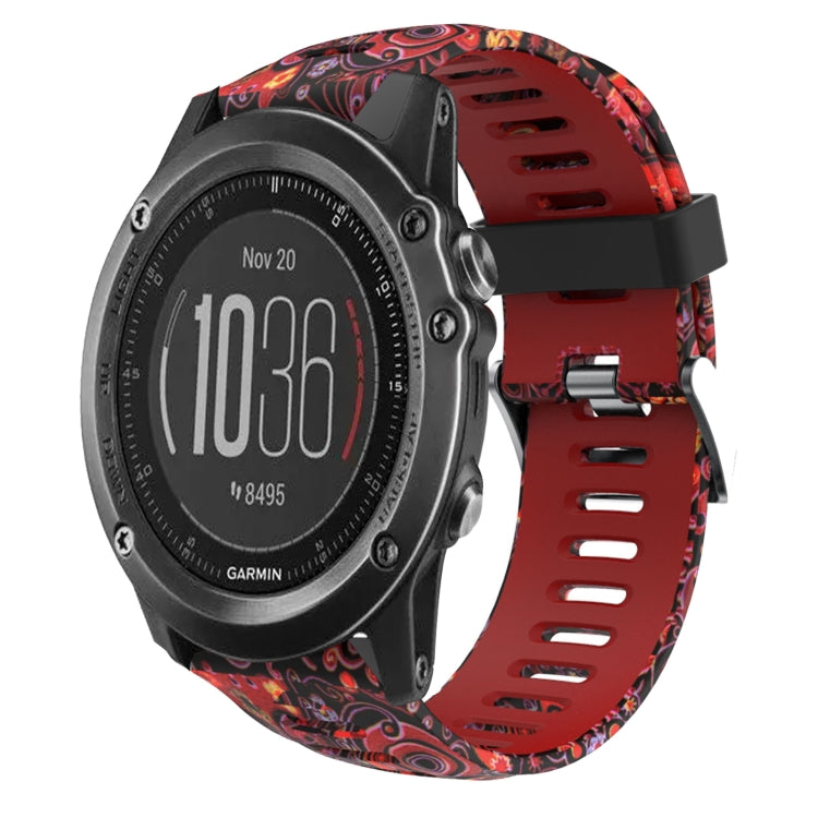 Cinturino in silicone stampato mimetico da 26 mm, For Garmin Fenix 5X Sapphire, For Garmin Fenix 5X Plus, For Garmin Fenix 3, For Garmin Fenix 3 HR
