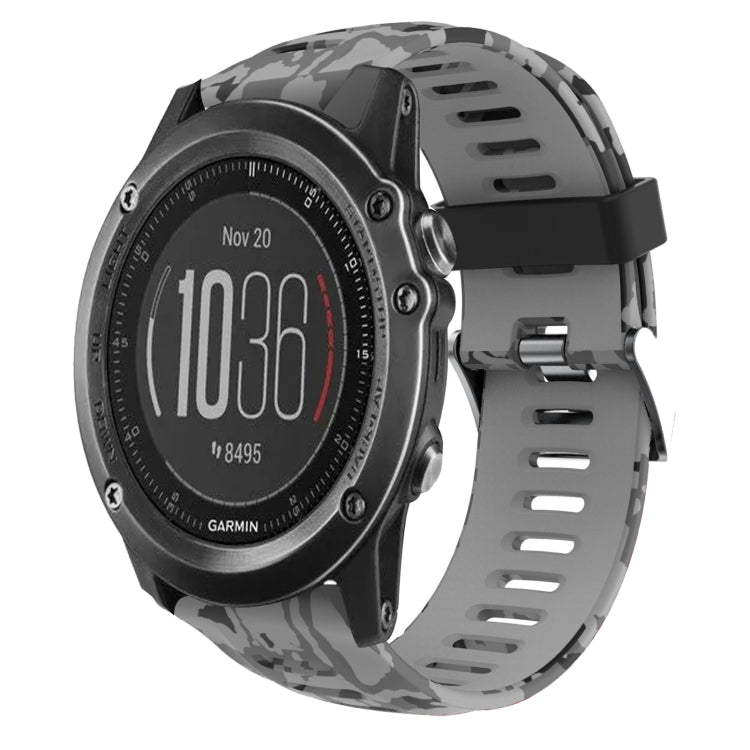 Cinturino in silicone stampato mimetico da 26 mm, For Garmin Fenix 5X Sapphire, For Garmin Fenix 5X Plus, For Garmin Fenix 3, For Garmin Fenix 3 HR