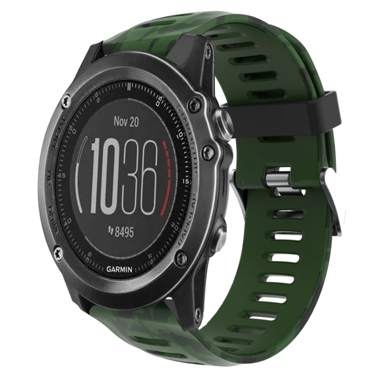 Cinturino in silicone stampato mimetico da 26 mm, For Garmin Fenix 5X Sapphire, For Garmin Fenix 5X Plus, For Garmin Fenix 3, For Garmin Fenix 3 HR