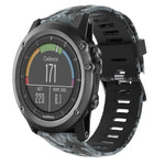 Cinturino in silicone stampato mimetico da 26 mm, For Garmin Fenix 3 Sapphire, For Garmin Descent MK 1, For Garmin Descent MK 2, For Garmin Descent MK 2i