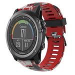 Cinturino in silicone stampato mimetico da 26 mm, For Garmin Fenix 3 Sapphire, For Garmin Descent MK 1, For Garmin Descent MK 2, For Garmin Descent MK 2i