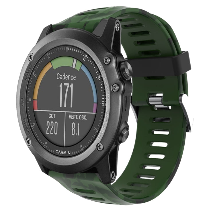 Cinturino in silicone stampato mimetico da 26 mm, For Garmin Fenix 3 Sapphire, For Garmin Descent MK 1, For Garmin Descent MK 2, For Garmin Descent MK 2i