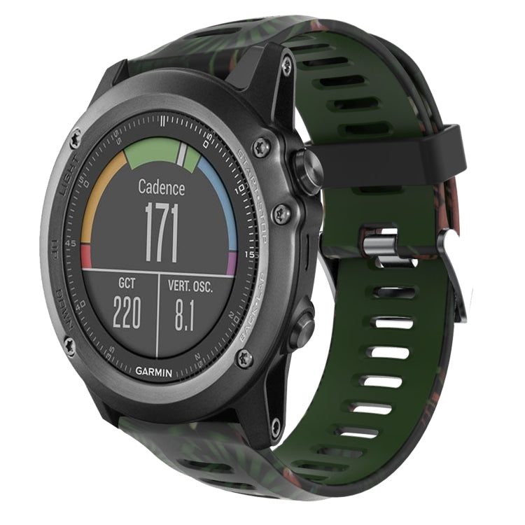 Cinturino in silicone stampato mimetico da 26 mm, For Garmin Fenix 3 Sapphire, For Garmin Descent MK 1, For Garmin Descent MK 2, For Garmin Descent MK 2i