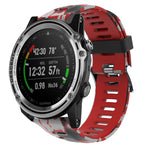 Cinturino in silicone stampato mimetico da 26 mm, For Garmin Fenix 3 Sapphire, For Garmin Descent MK 1, For Garmin Descent MK 2, For Garmin Descent MK 2i