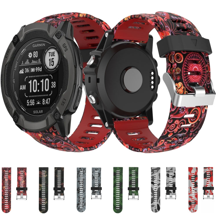 Cinturino in silicone stampato mimetico da 26 mm, For Garmin Fenix 5X Sapphire, For Garmin Fenix 5X Plus, For Garmin Fenix 3, For Garmin Fenix 3 HR