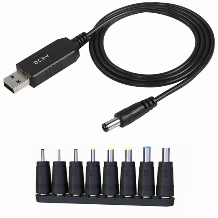 Convertitore USB 5V a DC 9V con 8 connettori 5.5x2.5mm