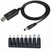 USB 5V a DC 9V 5.5mm x 2.5mm Convertitore Step Up Convertitore di tensione Cavo di alimentazione con 8 connettori, 5V to DC 9V 5.5mm x 2.5mm
