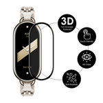 Per Xiaomi Mi Band 8 ENKAY Hat-Prince 2 in 1 Set proteggi schermo a copertura totale + cinturino in nylon con cinturino in velcro
