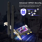 EDUP EP-9658 Scheda PCI-E WiFi 6 AX1800M Adattatore Bluetooth 5.2 per PC desktop, scheda di rete interna PCI-E wireless dual band 2,4 GHz/5,8 GHz