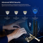 EDUP EP-9658 Scheda PCI-E WiFi 6 AX1800M Adattatore Bluetooth 5.2 per PC desktop, scheda di rete interna PCI-E wireless dual band 2,4 GHz/5,8 GHz