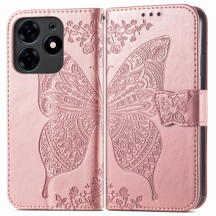 Custodia portafoglio in pelle goffrata per Tecno Spark 10 Pro
