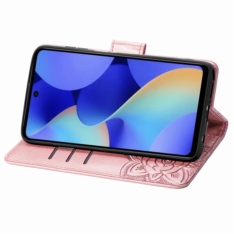 Custodia portafoglio in pelle goffrata per Tecno Spark 10 Pro