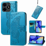 Custodia portafoglio in pelle goffrata per Tecno Spark 10 Pro