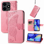 Custodia portafoglio in pelle goffrata per Tecno Spark 10 Pro