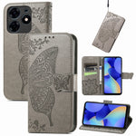 Custodia portafoglio in pelle goffrata per Tecno Spark 10 Pro