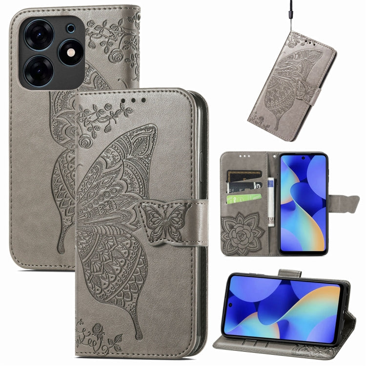 Custodia portafoglio in pelle goffrata per Tecno Spark 10 Pro