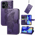 Custodia portafoglio in pelle goffrata per Tecno Spark 10 Pro