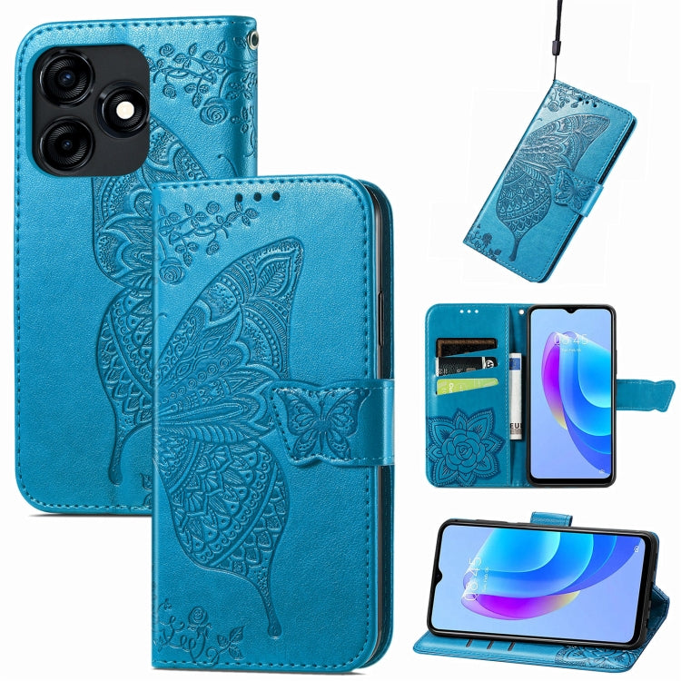 Custodia portafoglio in pelle goffrata per Tecno Spark 10 Pro