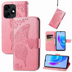 Custodia portafoglio in pelle goffrata per Tecno Spark 10 Pro