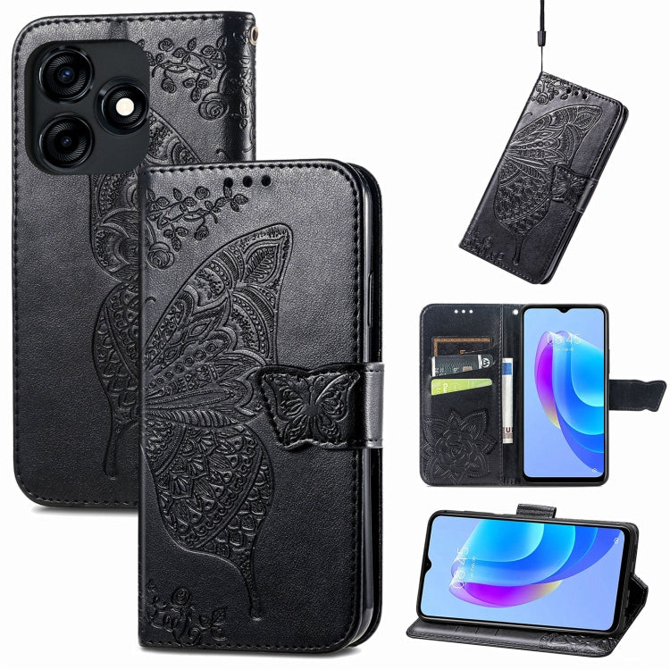 Custodia portafoglio in pelle goffrata per Tecno Spark 10 Pro