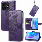 Custodia portafoglio in pelle goffrata per Tecno Spark 10 Pro