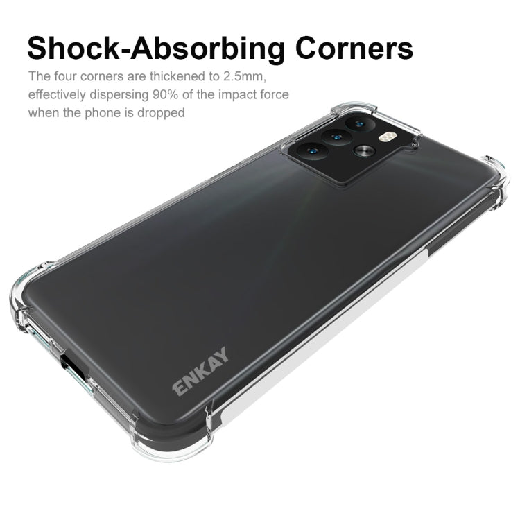 ENKAY Hat-Prince Custodia per telefono antiurto in TPU trasparente, For HTC U23, For HTC U23 Pro