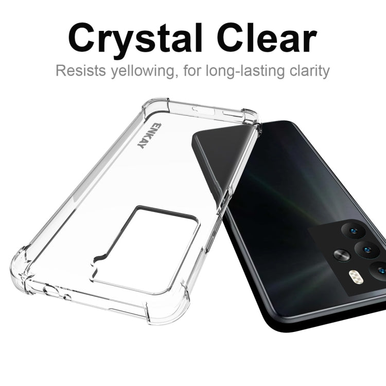 ENKAY Hat-Prince Custodia per telefono antiurto in TPU trasparente, For HTC U23, For HTC U23 Pro