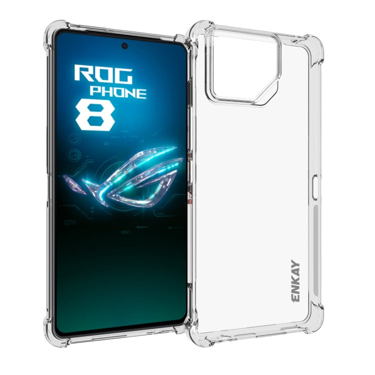 ENKAY Hat-Prince Custodia per telefono antiurto in TPU trasparente, For Asus Zenfone 12 Ultra 5G, For Asus Zenfone 11 Ultra, For Asus Rog Phone 8, For Asus Rog Phone 8 Pro, For Asus ROG Phone 7 Ultimate, For Asus ROG Phone 7, For Asus Rog Phone 9 / 9 Pro