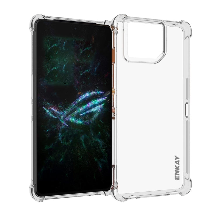 ENKAY Hat-Prince Custodia per telefono antiurto in TPU trasparente, For Asus Zenfone 12 Ultra 5G, For Asus Zenfone 11 Ultra, For Asus Rog Phone 8, For Asus Rog Phone 8 Pro, For Asus ROG Phone 7 Ultimate, For Asus ROG Phone 7, For Asus Rog Phone 9 / 9 Pro