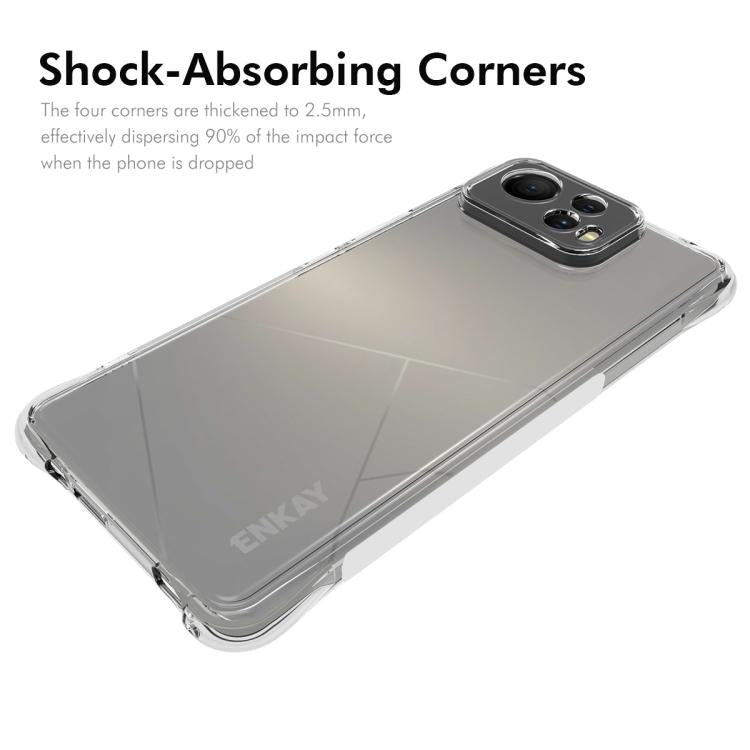 ENKAY Hat-Prince Custodia per telefono antiurto in TPU trasparente, For Asus Zenfone 12 Ultra 5G, For Asus Zenfone 11 Ultra, For Asus Rog Phone 8, For Asus Rog Phone 8 Pro, For Asus ROG Phone 7 Ultimate, For Asus ROG Phone 7, For Asus Rog Phone 9 / 9 Pro