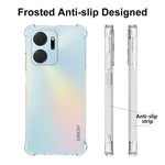ENKAY Hat-Prince Custodia per telefono antiurto in TPU trasparente con pellicola in vetro, For Honor X7A 4G Global, For Honor X8A 4G Global