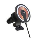 T09 2 in 1 Caricabatterie wireless magnetico per auto trasparente Supporto di ricarica rapida da 15 W, T09