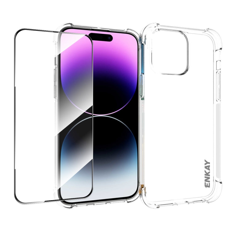Custodia TPU trasparente per iPhone 14 e 14 Plus con pellicola ve