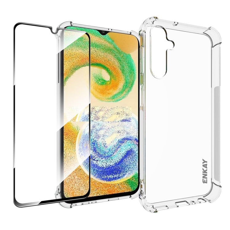 Custodia TPU trasparente con pellicola in vetro per Samsung Galax