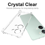 ENKAY Hat-Prince Custodia per telefono antiurto in TPU trasparente con pellicola in vetro, For OnePlus Ace 2V 5G