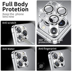 Per iPhone 12 Pro Max ENKAY Hat-Prince Blink Diamond Camera Lens Pellicola in vetro temperato in lega di alluminio, For iPhone 12 Pro Max