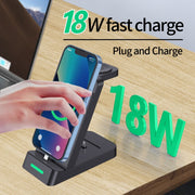 Caricatore Wireless 3 in 1 per iPhone e Apple Watch