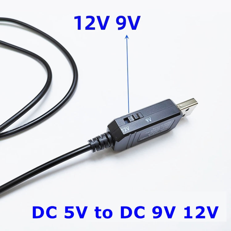 Cavo convertitore di tensione USB da 5 V a CC 9 V 12 V CC con cavo regolatore di potenza del trasformatore di tensione step-up da 1 A con display a LED, DC 5V to DC 9V 12V