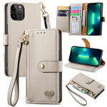 Custodia in pelle con cordino per iPhone compatibili