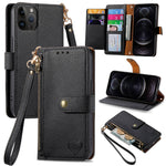 Custodia in pelle con cavalletto per iPhone 11, XR, XS Max