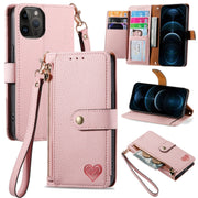 Custodia in pelle con cavalletto per iPhone