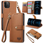 Custodia in pelle con cavalletto per iPhone 11, XR, XS Max