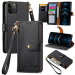 Custodia in pelle con cavalletto per iPhone 11, XR, XS Max
