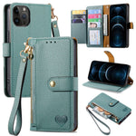 Custodia in pelle con cavalletto per iPhone 11, XR, XS Max