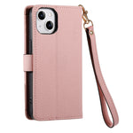 Custodia in pelle con cavalletto per iPhone compatibili