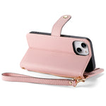 Custodia in pelle con cavalletto per iPhone compatibili