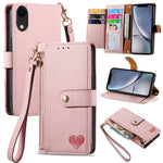 Custodia in pelle con cavalletto per iPhone compatibili