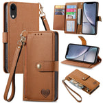Custodia in pelle con cavalletto per iPhone compatibili